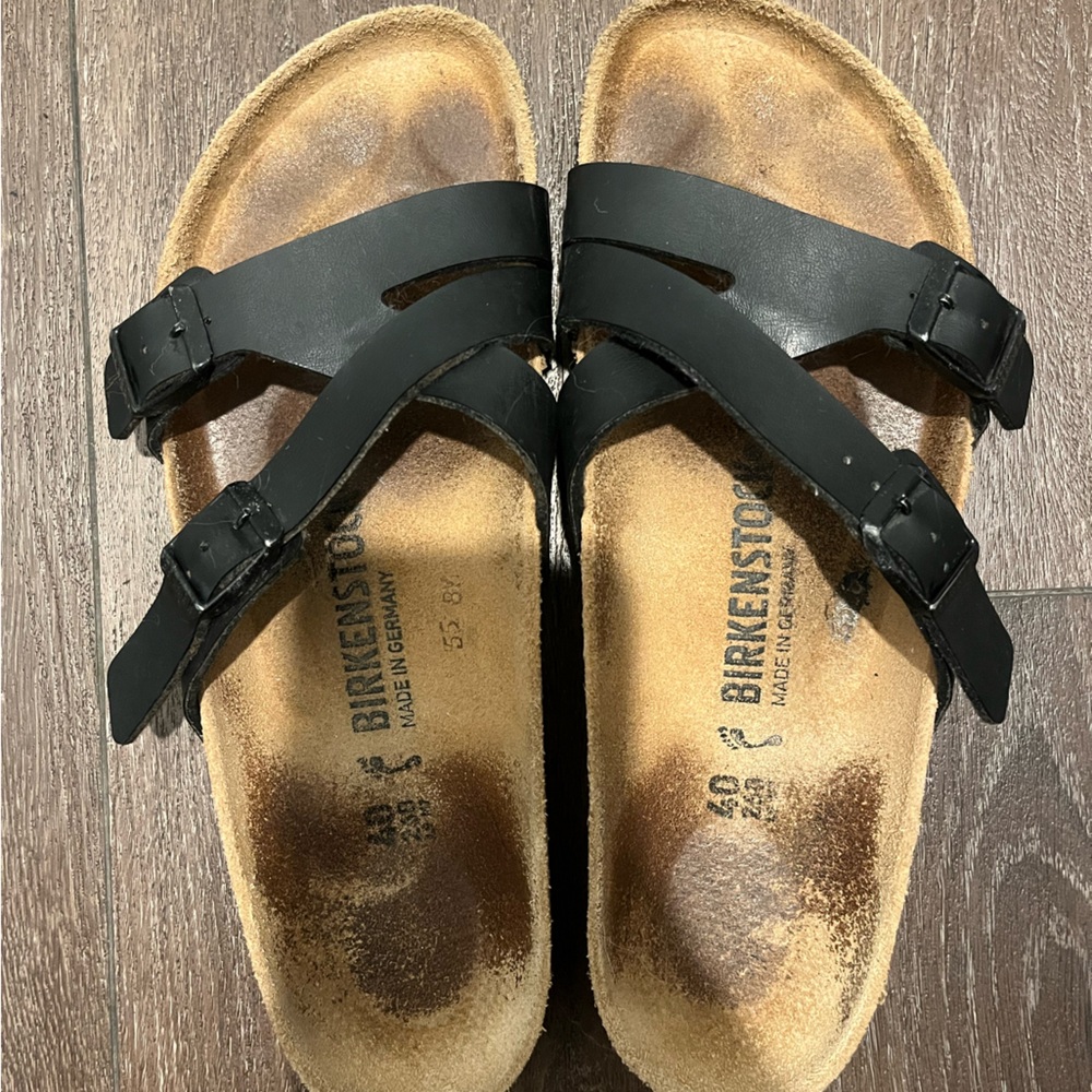 Black Birkenstock sandals size 40